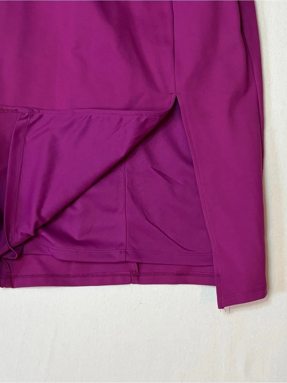 Lulu's Fuchsia Purple-Strap Midi Lined Knit/Spandex Dress - Picture 4 of 4